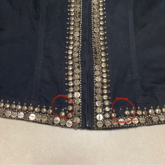 Gordon James Jacket Women’s Size Medium Black Studded Cross Blazer jacket - Picture 17 of 17